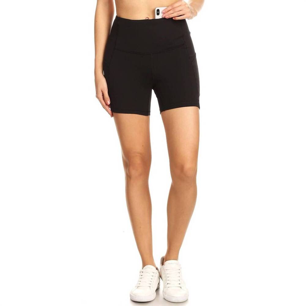 NEW LOVE IT active biker shorts with pockets in solid black